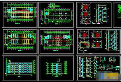 5层宿舍楼建筑cad施工方案图纸