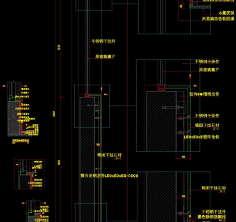 窗台墙身剖面构造cad结构