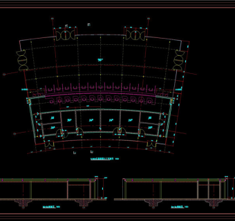 售票厅放大平面cad素材