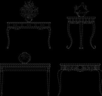 端景台立面cad图纸