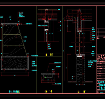 货柜剖面节点图cad素材