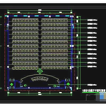 会议厅全套建筑设计cad施工图