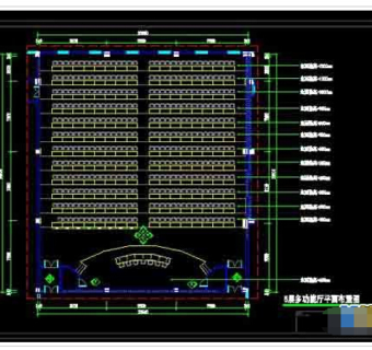 会议厅全套建筑设计cad施工图