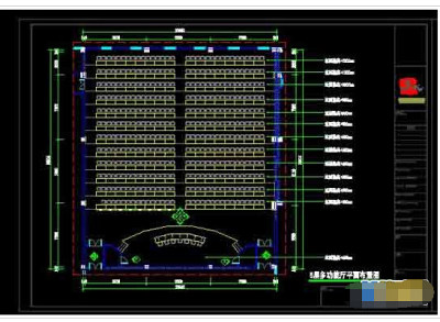 会议厅全套建筑设计cad施工图