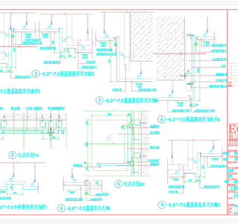 吊顶详图cad素材