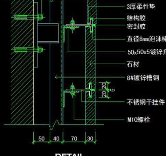 建筑外装幕墙设计平立剖面cad详图