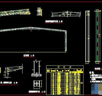 某大学土木工程专业钢结构厂房cad图纸