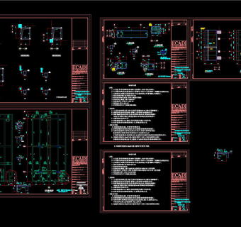廊道平面cad素材