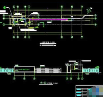 某公司厂区大门cad详图