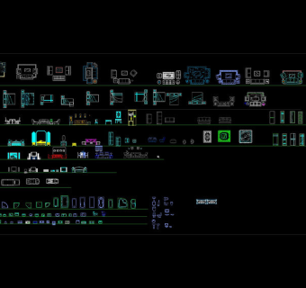 家具卫浴门陈设cad标准图库