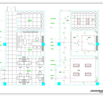经理室财务室及过道cad图纸