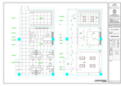 经理室财务室及过道cad图纸
