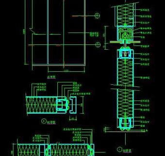 推拉大门设计cad设计详细图纸