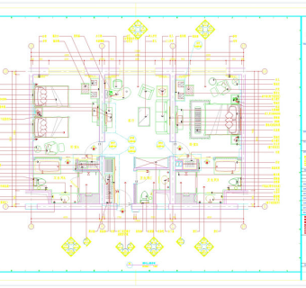 酒店豪华套房套cad平面图
