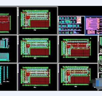 大型工厂员工宿舍建筑设计cad施工图