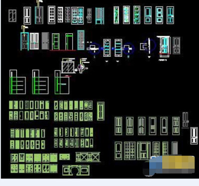百种门式样cad立面图图块