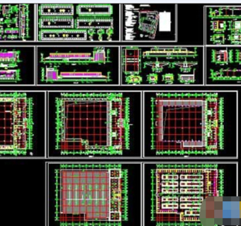 菜市场建筑cad施工方案图3D模型