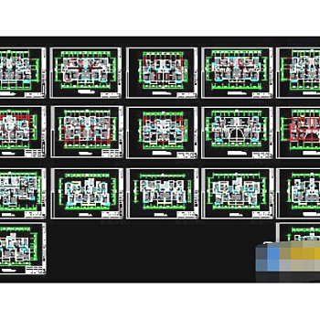 多套住宅户型cad方案设计图
