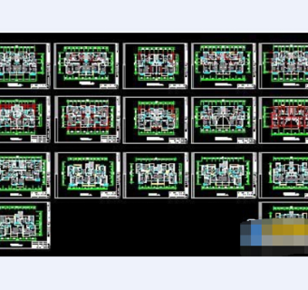 多套住宅户型cad方案设计图