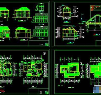 北方二层小别墅住宅建筑cad施工图纸