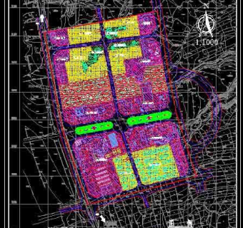 经济园商贸区详细规划cad平面设计图