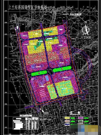 经济园商贸区详细规划cad平面设计图