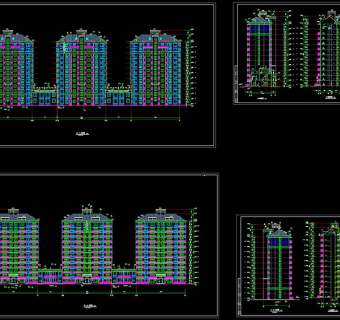 地豪园住宅cad立面图