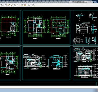 一套完整别墅建筑cad施工图纸