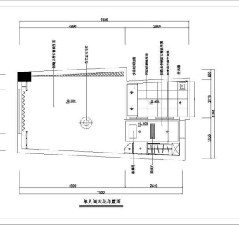 洒店样板房装修设计施工CAD图