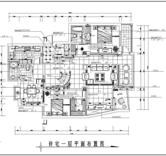 商品房建筑装修设计CAD施工图