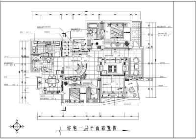 商品房建筑装修设计CAD施工图