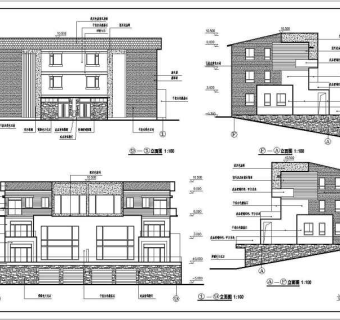 某框架结构别墅建施图附效果图