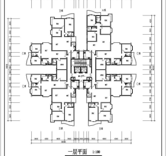 高层住宅楼建筑设计图