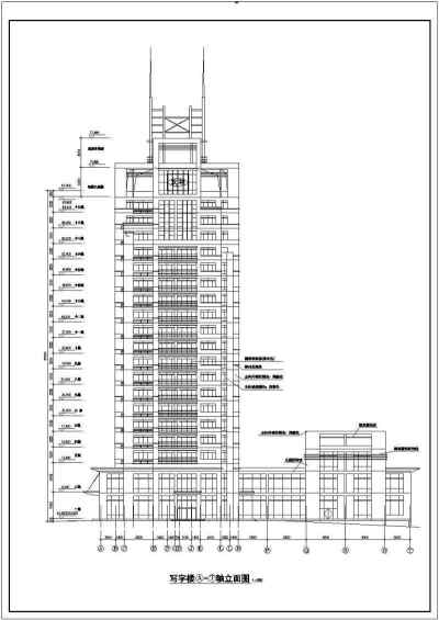 某高层写字楼全套建筑设计图