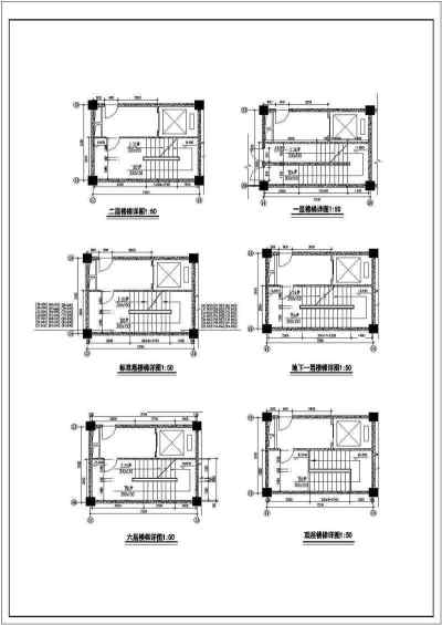 高层宾馆建筑设计全套CAD方案图