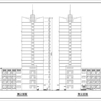 某高层酒店建筑设计CAD全套方案图