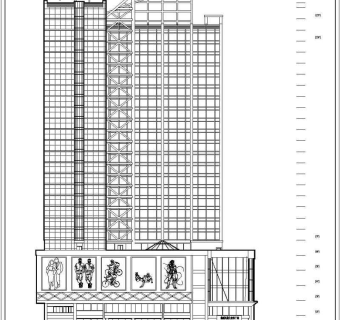 高层综合商业建筑全套设计施工CAD图纸