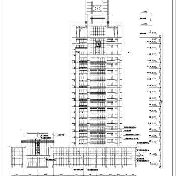 高层写字楼建筑设计cad施工图