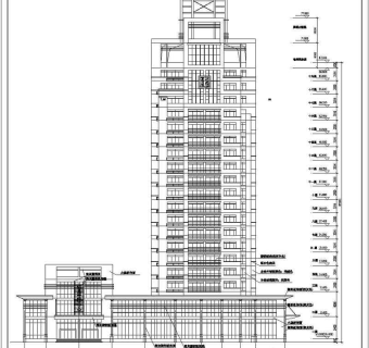 高层写字楼建筑设计cad施工图