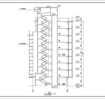 沿街高层商住楼建筑设计CAD施工图纸