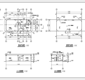 某变电站管理房全套建筑结构给排水施工图