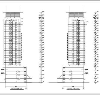 陈家庄高层商住楼建筑设计CAD施工图纸