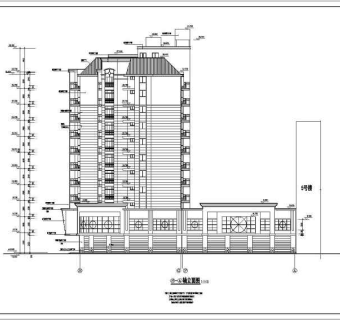 某高层住宅楼建筑全套设计CAD施工图