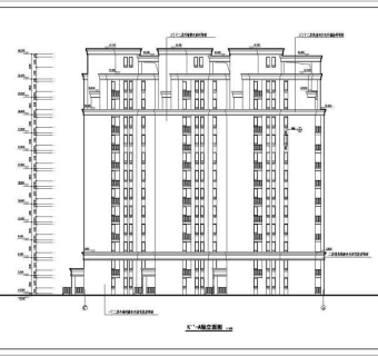 山东某高层住宅建筑施工设计全套CAD图
