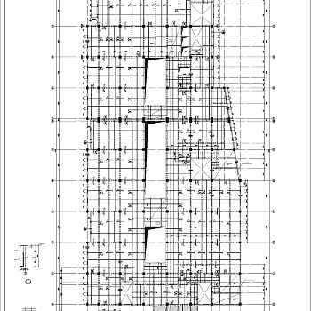 某20层框剪办公楼部分框架裙房结构cad施工图