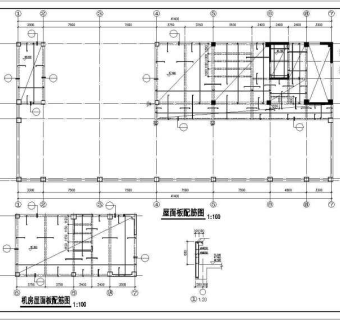 地下1层地上13层框剪商贸大厦结构cad施工图