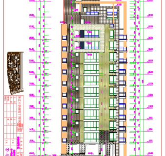 小高层住宅楼建筑设计施工CAD图纸