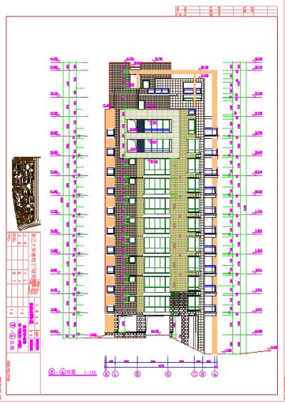 小高层住宅楼建筑设计施工CAD图纸