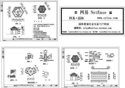 某公园园林景观木凉亭详细施工大样图3D模型