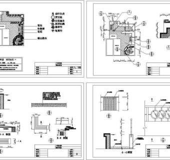 园林景观座椅施工节点图3D模型